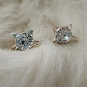 CZ Cat Earrings.